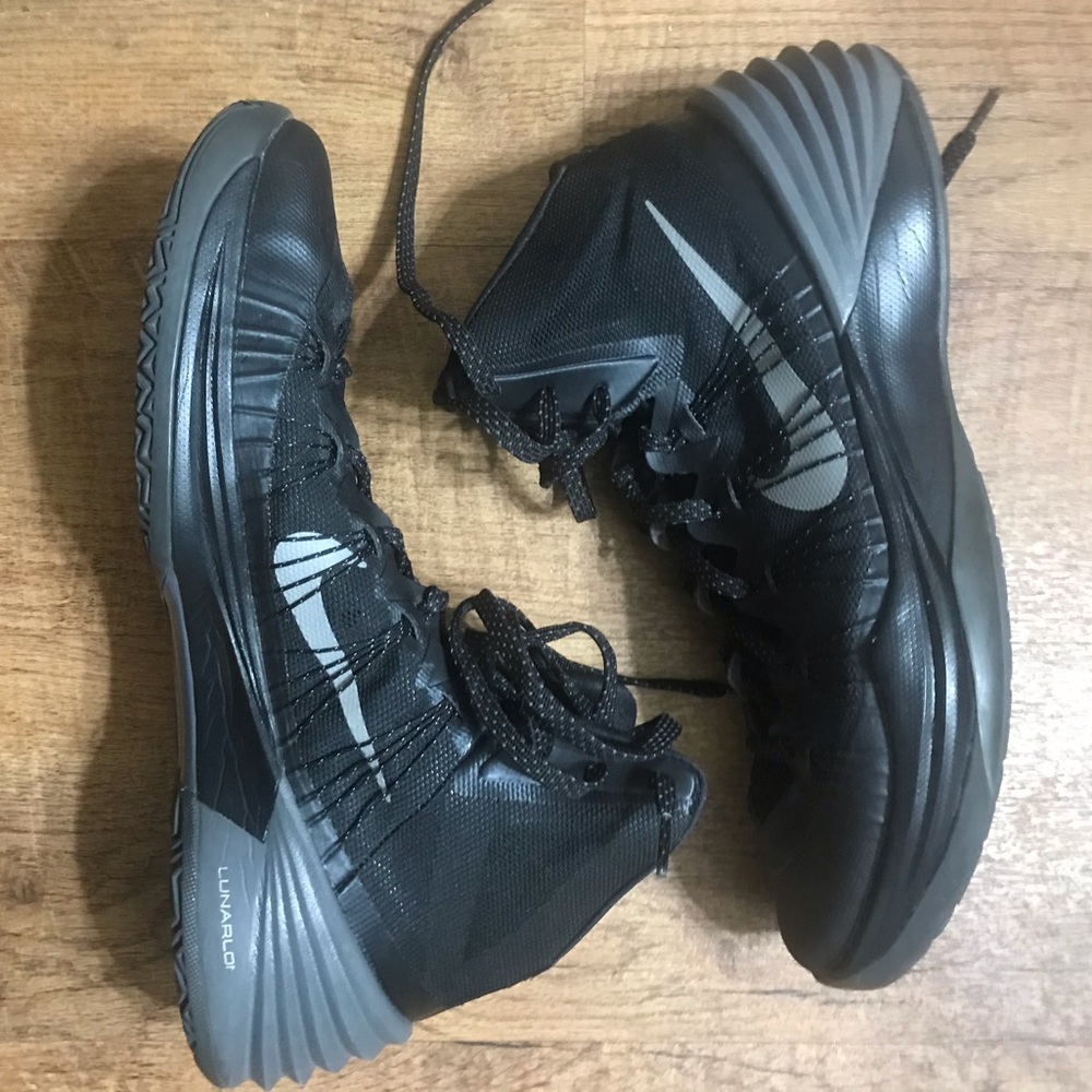 NIKE HIGH TOP BLACK LUNARLON size 12